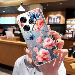 Clear Shockproof Cat Design Soft Silicone Phone Case - Fashionable Back Cover for Tecno Pova 5 Pro (TM2826)