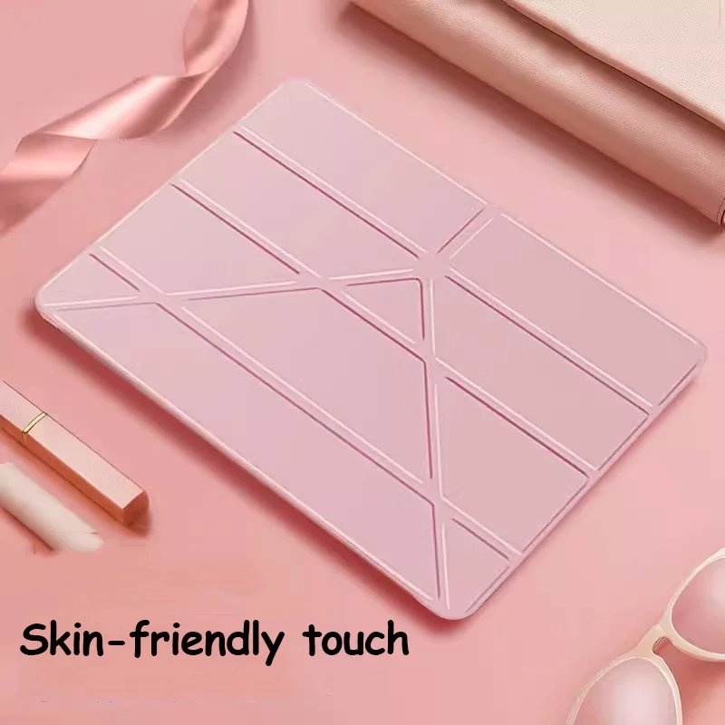 

Multi-Fold Stand Case For Xiaomi Pad 6 Pro 11inch Pad 5 5 Pro 11" Tablet Leather Protective Cover Soft Silicone Smart Stand Case