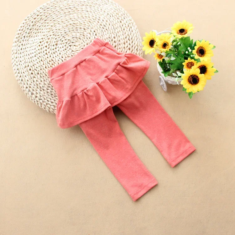 Autumn and Winter Girls Leggings Baby Kids Cotton Skirt Trousers Children Matching Clothes Ruffle Pants