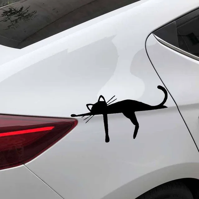 

Car Buffer, sleeping Cat Funny Black Color Sticker