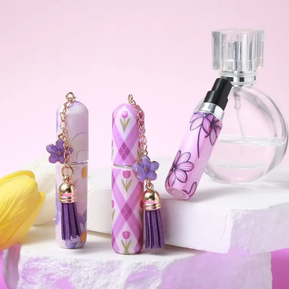 5ml Mini Perfume Bottle Empty Leak-proof Empty Cosmetic Containers Refillable Spray Rotating Bottle
