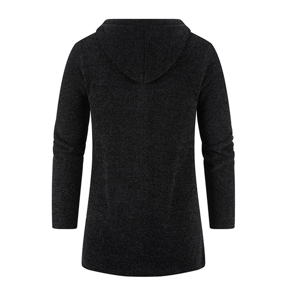 

Male Tops Men Jacket Long Sleeve Outwear Polyester Regular Solid Sweatshirt Thick Fleece Lined Hooded Hoodie Tops