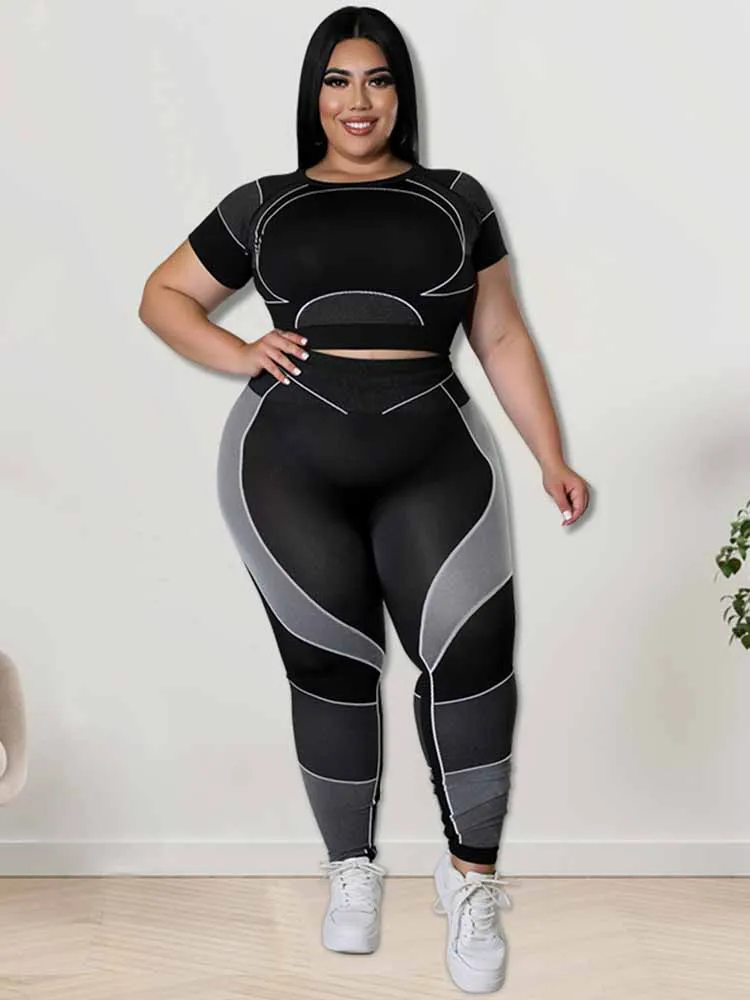 Leggings Tenu Grande Taille Ensemble De Survêtement Pièces Pour