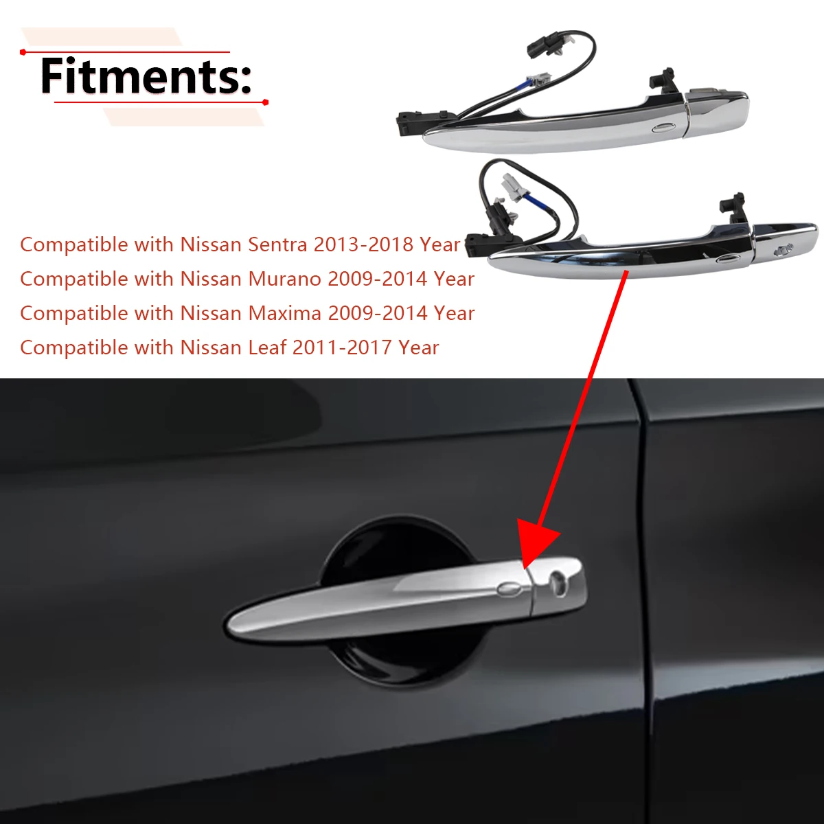 Car Exterior Door Handle Front Left For Nissan Sentra 2013-2018