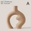 Circular Hollow Vase, Ceramic Donuts Flower Pot, Abstract Home Decoration Accessories, Interior Office Desktop Decor, Gift 5