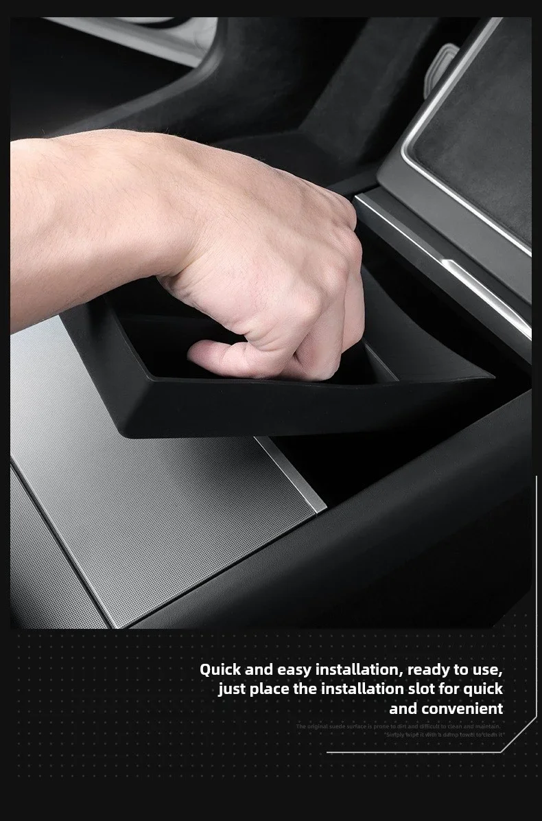 Für Tesla Model Y Juniper 2025, Mittelkonsole, Armlehne, Aufbewahrungsbox, Verstauen, Aufräumen, untere Untermatte, Organizer, Tablett, Pad, MY LAUNCH – Detail 7