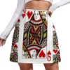 QUEEN OF HEARTS PLAYING CARDS ARTWORK Mini Skirt skirt skirt new in clothes 1