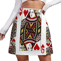 QUEEN OF HEARTS PLAYING CARDS ARTWORK Mini Skirt skirt skirt new in clothes 1