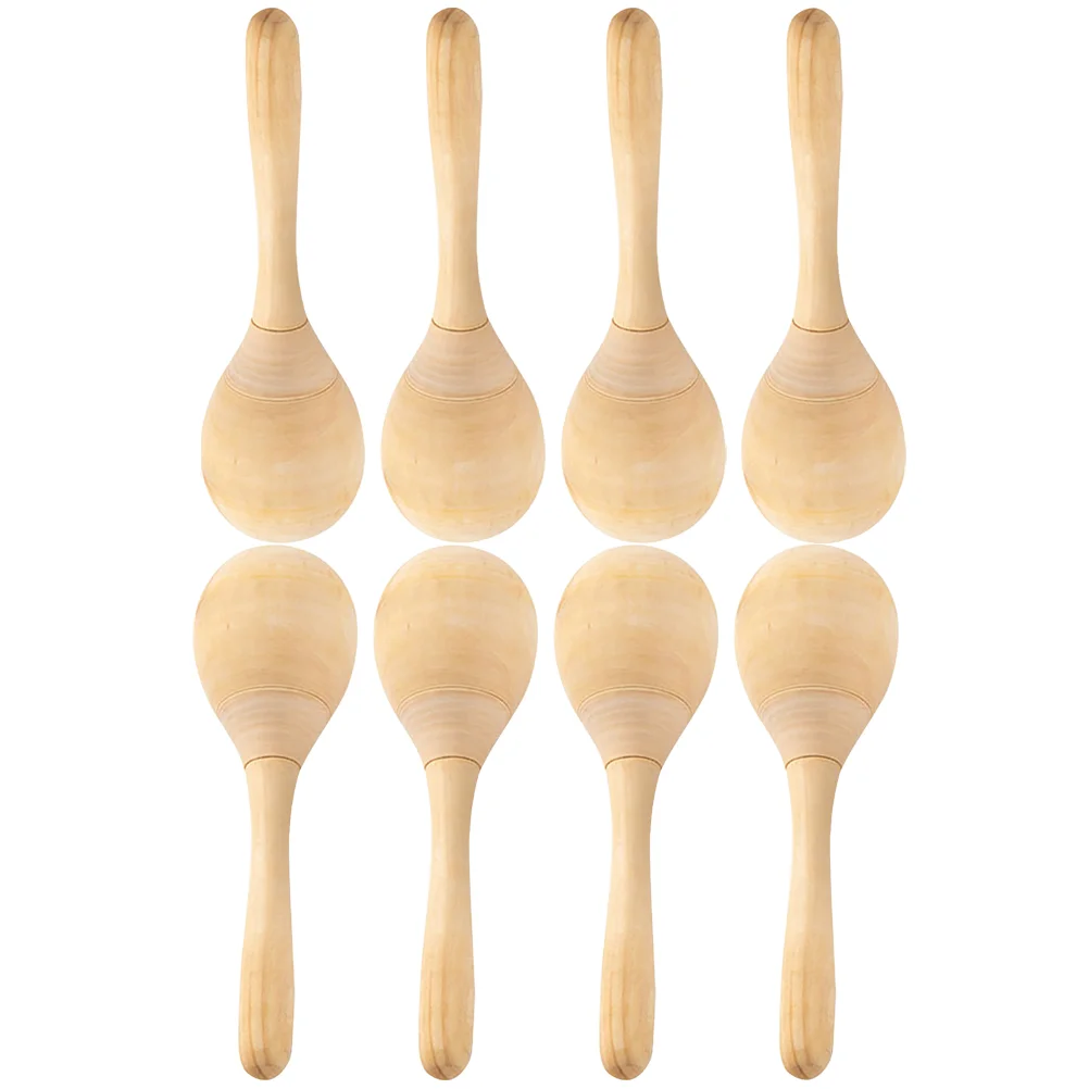 

Supvox 8 Pcs Diy Wood Maracas Unfinished Hand Painted Maracas Party Favors Mini Wooden Fiesta Maracas Painting Craft