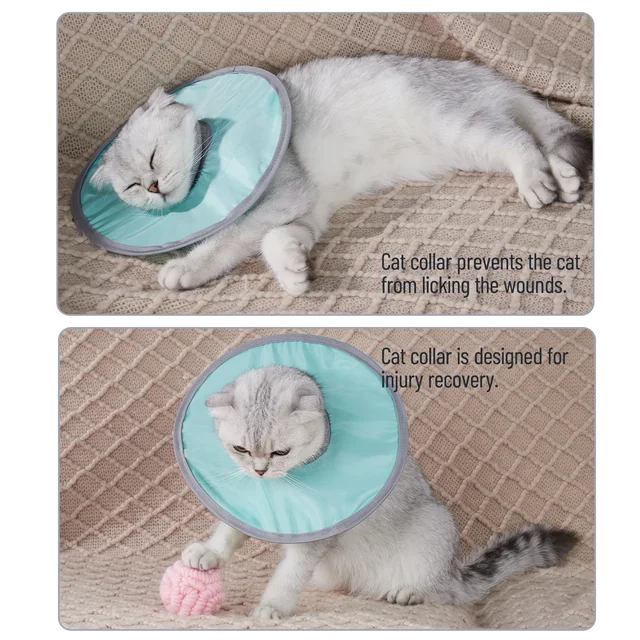 Pet Cat Protective Collar Neck Recovery Cone Collar for Anti-Bite Lick Reusable Cat Dogs Health Medical Circle for Pet Supplies 3