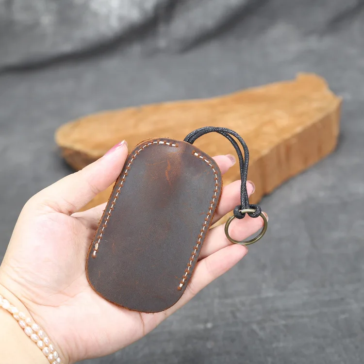 Premium Handmade Crazy Horse Leather Key Holder and Organizer Keychain