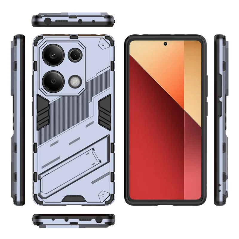 ل Redmi ملاحظة 13 برو 4G حافظة درع للصدمات جراب هاتف ل Xiaomi Redmi نوت 13 برو 13Pro 4G حامل مغناطيسي للسيارة الغطاء الخلفي
