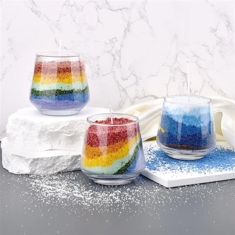 10g Sand Wax Natural Wax For Candle Colorful Sand Candle DIY Decor Painting Making Dye Snowflake Supplies