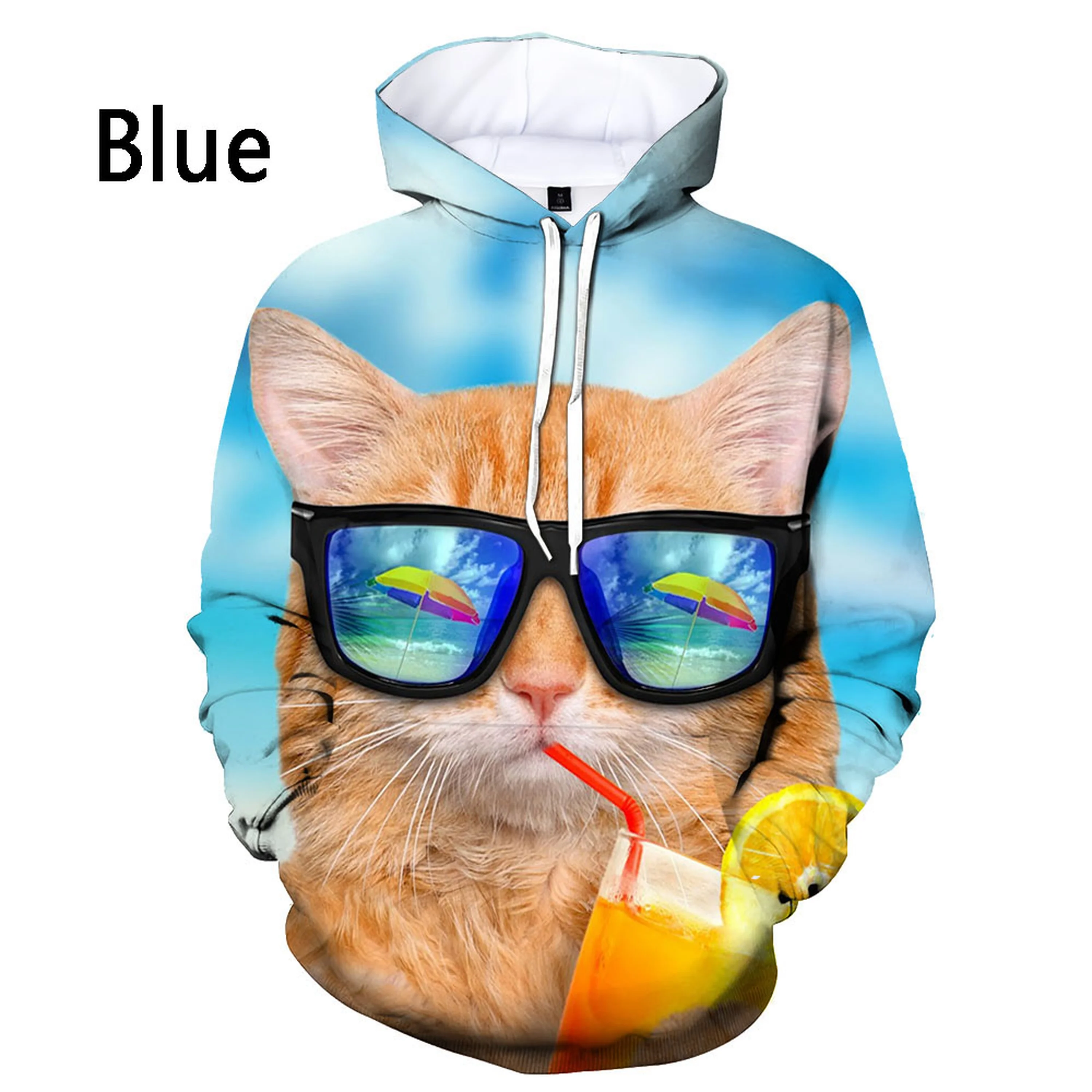 New Fashion Animal Cat Dog Lion 3D Printing Hoodie Men Ladies Casual Harajuku Oversized Streetwear Long Sleeve Pullover