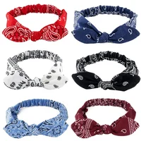 Bandeau Élastique à Nœud Croisé Imprimé Doux et Solide, Vintage pour Femme, Turban, Bandana de Style Boho, Accessoires de Cheveux pour Fille, Nouvelle Collection 3