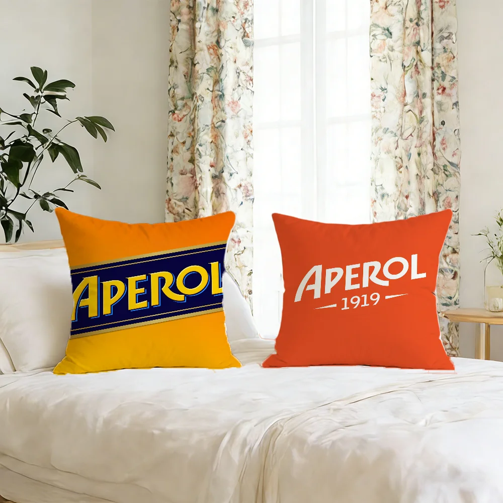 A-Aperol 로고 S-Spritz-z 쿠션 커버 베개 인쇄용 소파 장식 홈 카룸 커피숍 오피스 북유럽 심플리시티