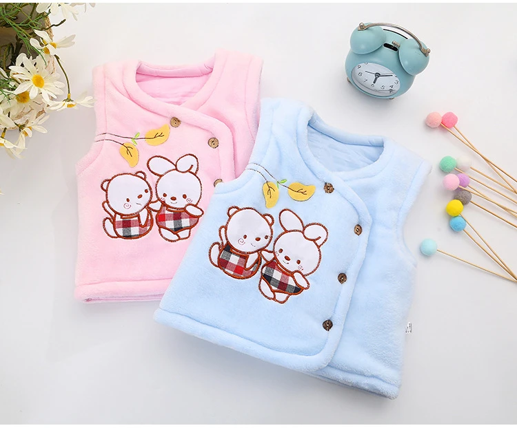 0-2Y Winter Newborn Baby Vest Fur Baby Waistcoat Kids Jackets for Girls Boys Children Clothes Fur Coat Jacket Sleeveless Toddler