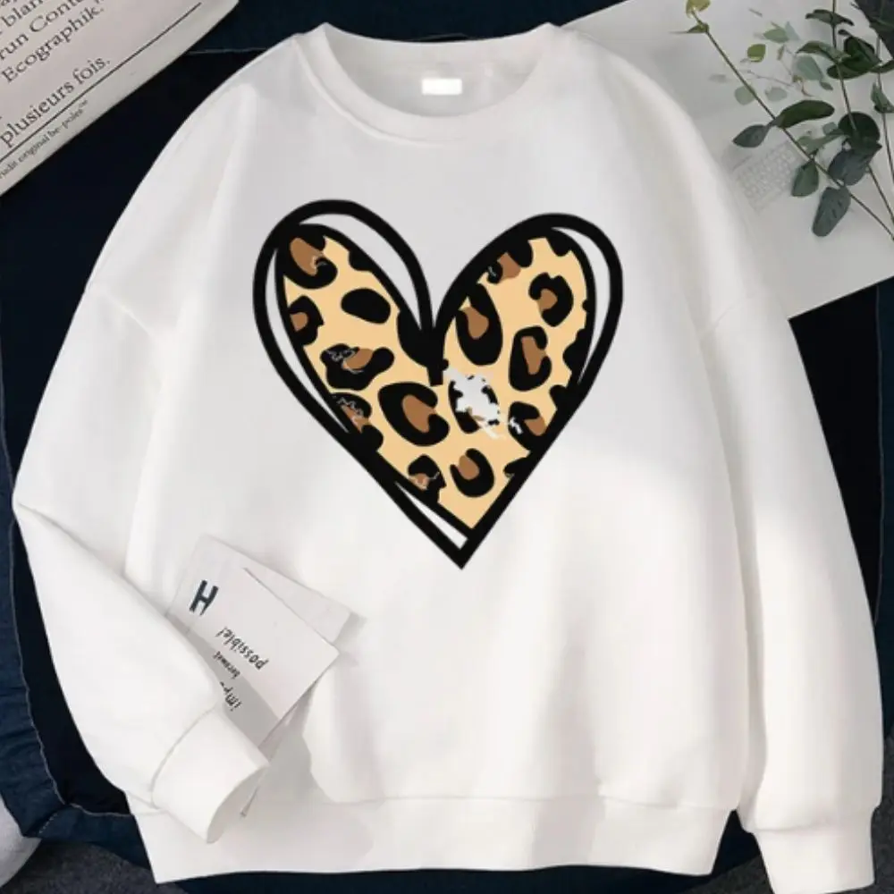 Women Sweatshirt Voguish Valentine Pullover Romance Slogan Female Tops 2024 New Casual Crew Neck Long Sleeve Sweatshirts