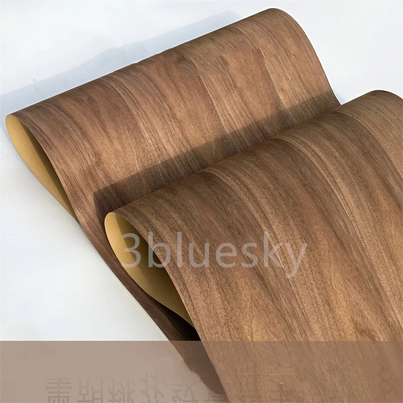 Natural Wood Veneer Black Walnut for Furniture Backing Kraftpaper about 60cm x 2.5m 0.35mm C/C
