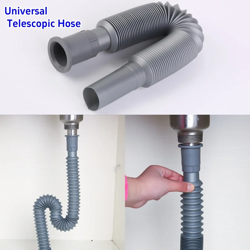 Retractable Basin Drain Pipe Washbasin Wash Basin Set Pool Deodorant Drain Pipe Extended Extension Hose Water Pipe