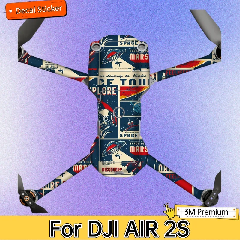 

For DJI AIR 2S Camera Drone Sticker Protective Skin Decal Vinyl Wrap Film Anti-Scratch Protector Coat air2s RC-N1 RC N1