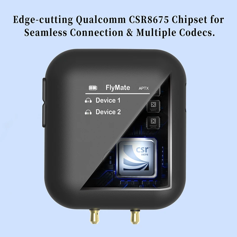 eppfun Fly01 Bluetooth 5.0 Transmitter for Airplane Audio,aptX HD