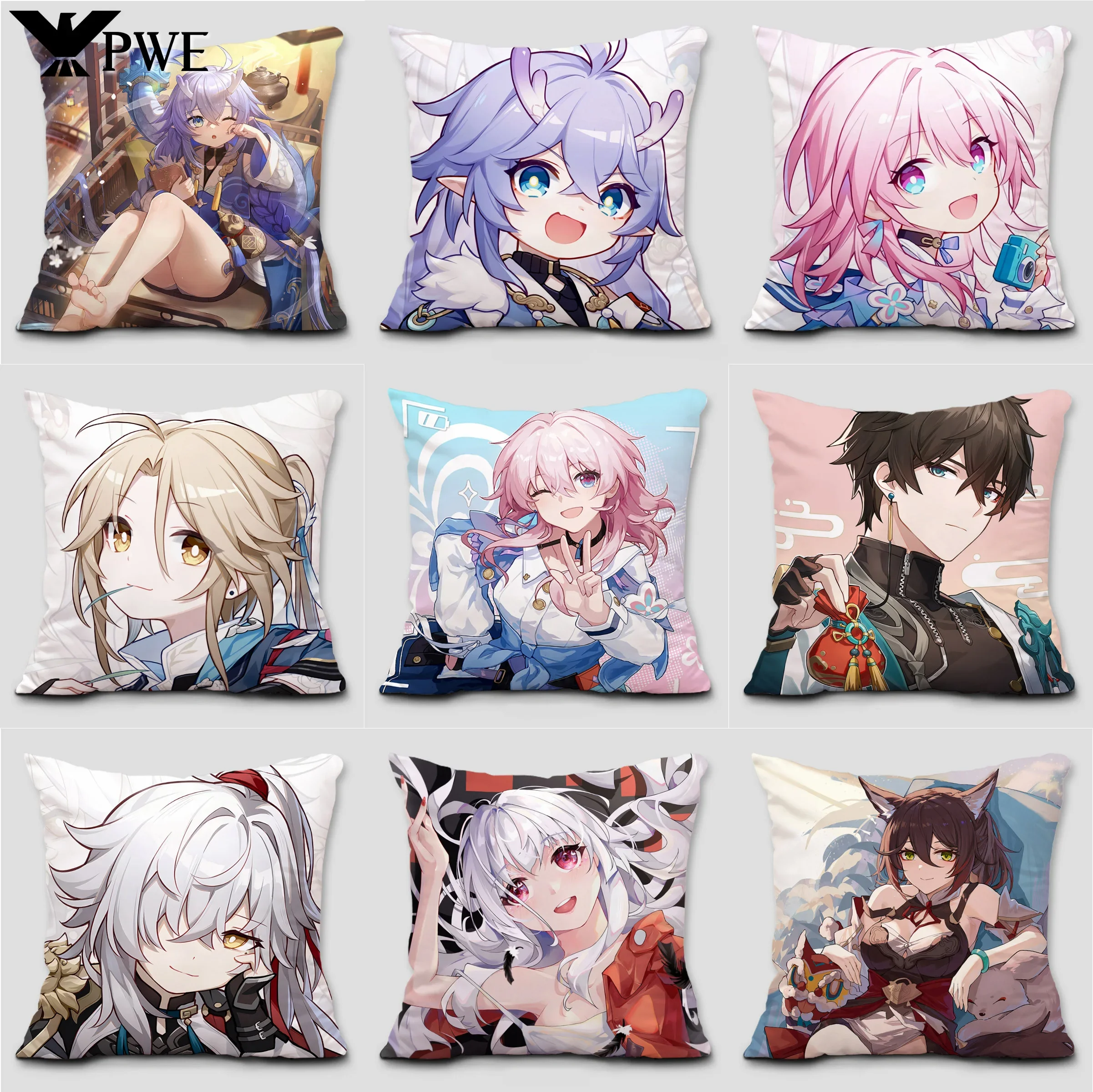 

Anime Honkai Star Rail Pillowcase Cosplay Cute Comic Print Cushion Cover Cartoon Cute Living Room Decoration Body pillow cover