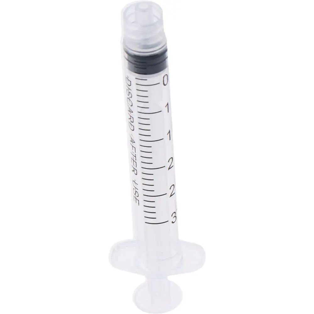 100Pcs Plastic Luer Lock Syringes Individually Sealed Transparent 3ml Injector Syringe Sampler Hydroponics Nutrient