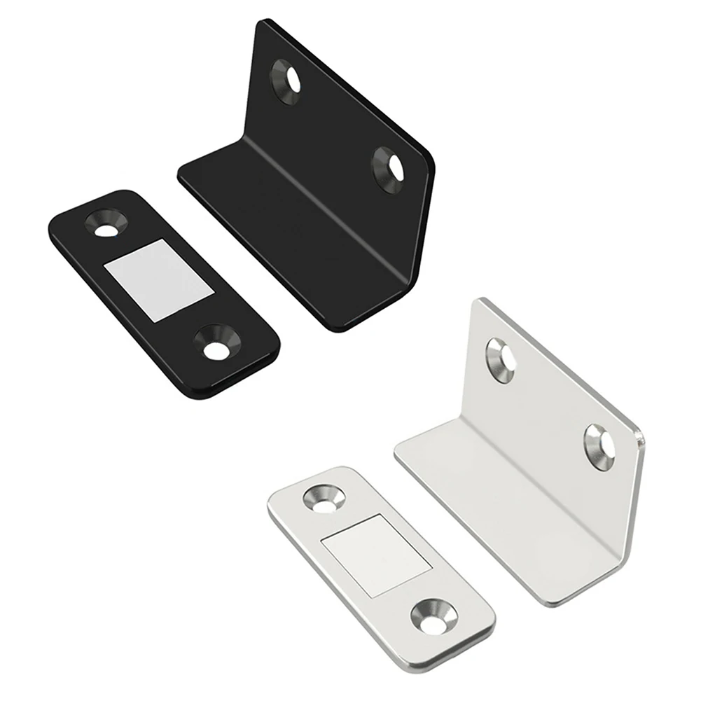 L Shaped Sliding Door Closet Door Stopper Ultra Thin Closet Sliding Door Furniture Device Strong Magnetic Suction for Home Room