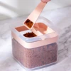 WORTHBUY Brown Sugar Storage Container Airtight Sugar Saver Plastic Sealed Sugar Storage Box With Spoon Food Storage Jar Tank 3