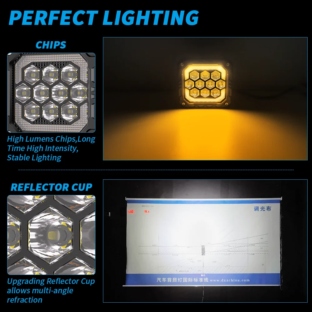 4Inch Auxiliary Auto Fog Light Work Fog Light Long Range Led Light Bar for Moto