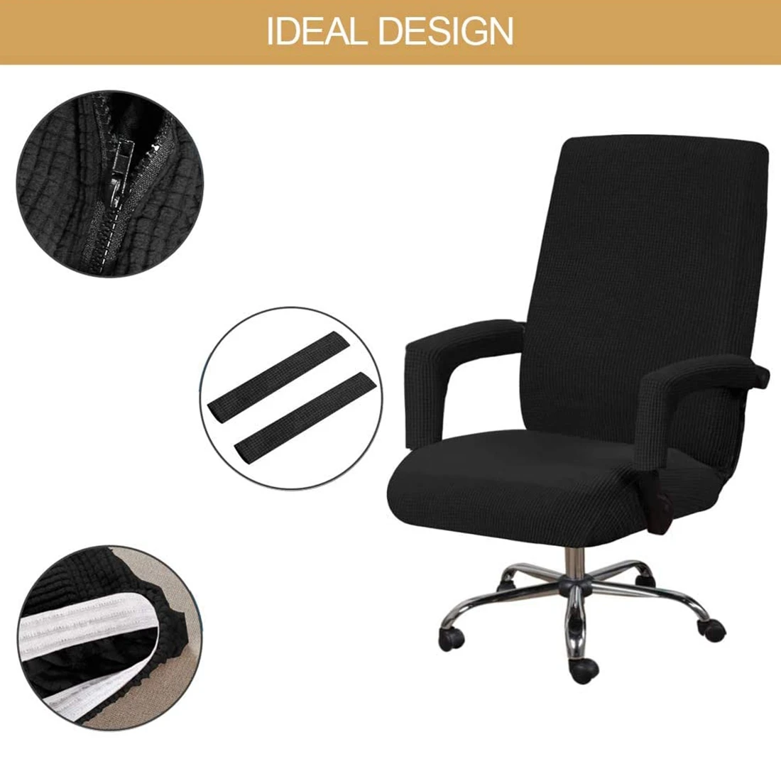 Office Rotating High Elasticity Chair And Arm Cover