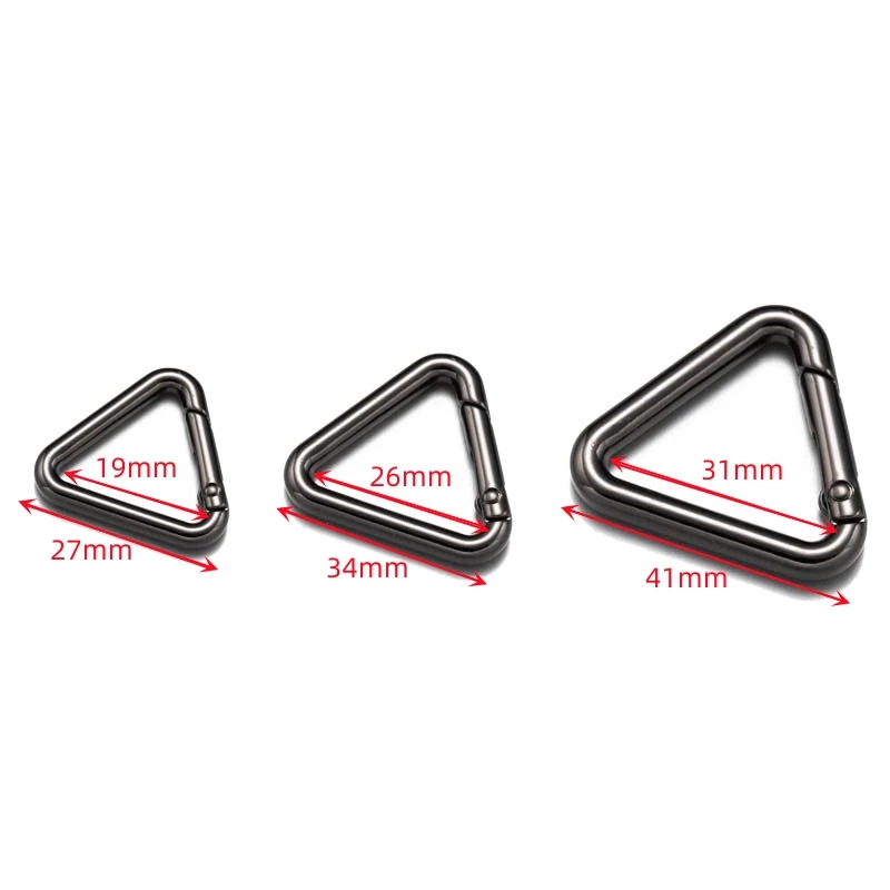 5 stücke Metall dreiecke Feder Snap Clip Haken Verschluss Schlüssel ring Schnalle für DIY Tasche Geldbörse Handtasche Riemen Handwerk Schlüssel bund Schmuck herstellung – Detail 1