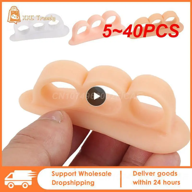 

5~40PCS Silicone Gel Hammer Toe Straightener Corrector for Curled Toes Hallux Valgus Feet Foot Care Bunion Adjuster Tool