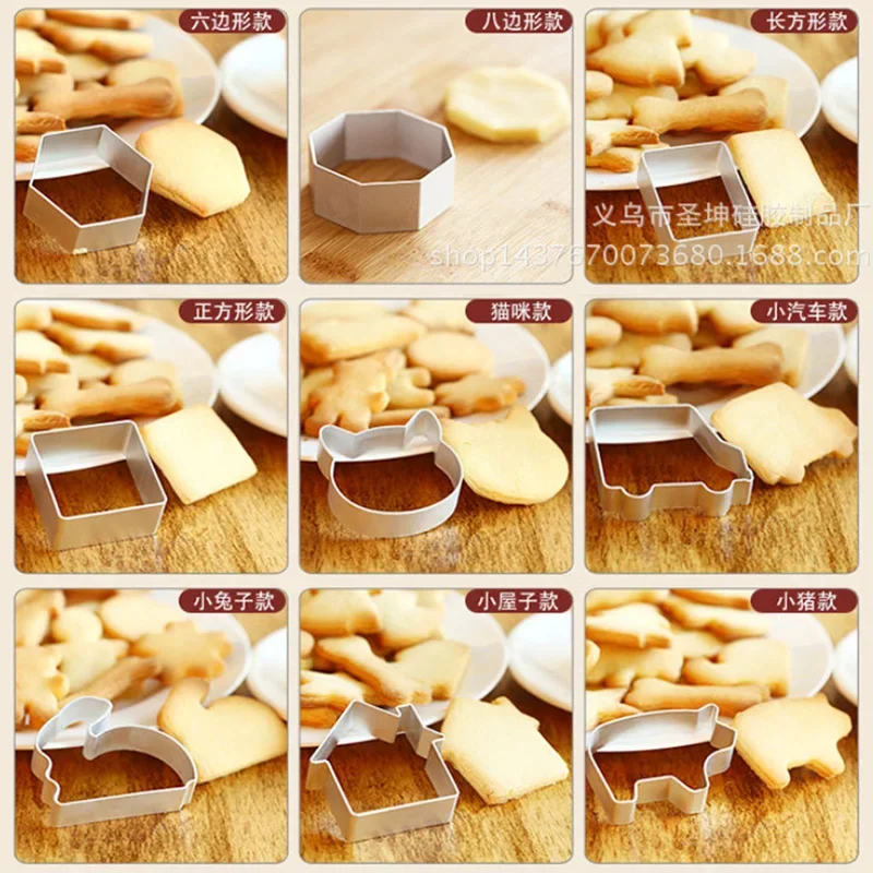 Aluminum alloy cookie mold cutter DIY baking animal shape cookie molds cake tools Christmas gifts cookie cutter
