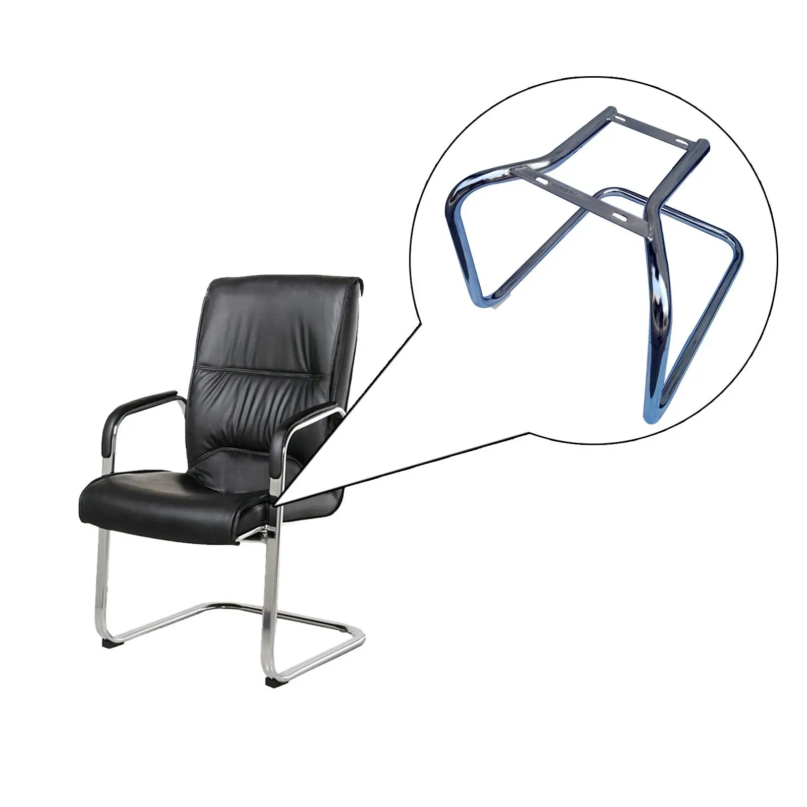 

Metal Desk Chair Base Steel Replacement Furniture Accessories Cantilever Chair Base for Computer Chairs Cantilever Chair