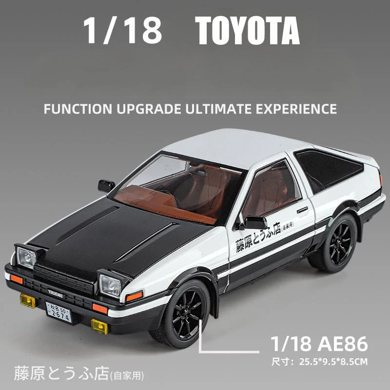 JDM 1:18 Toyota AE86 TRUENO Initial D Series Alloy Metal Diecast
