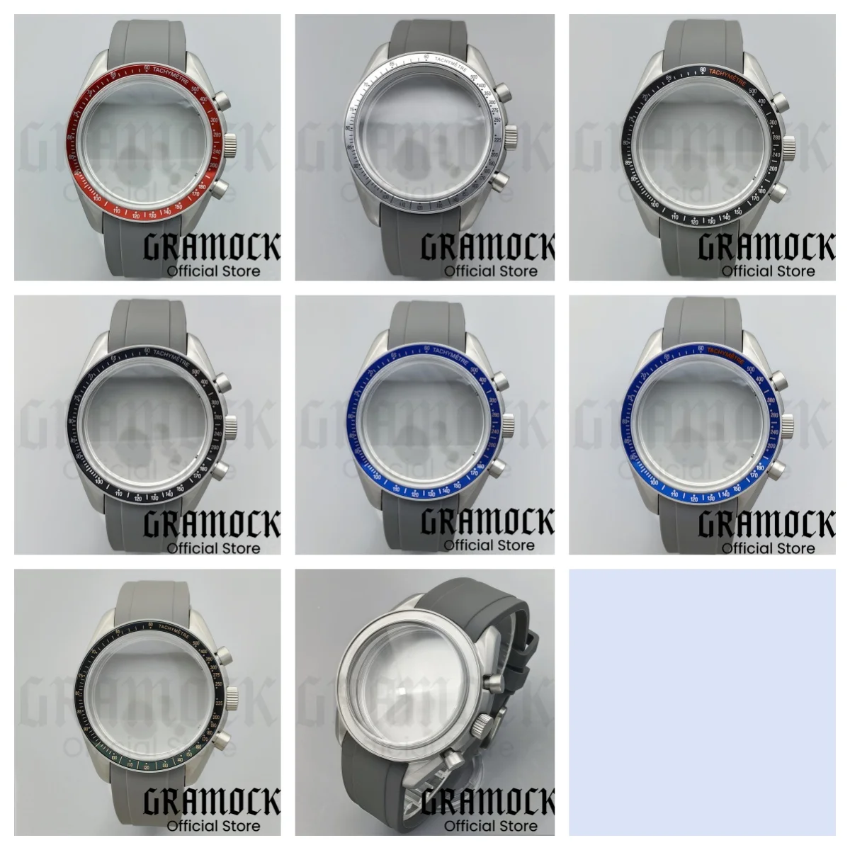 VK63 VK64 40mm Titanium Watch Case Black Silver Insert Dome