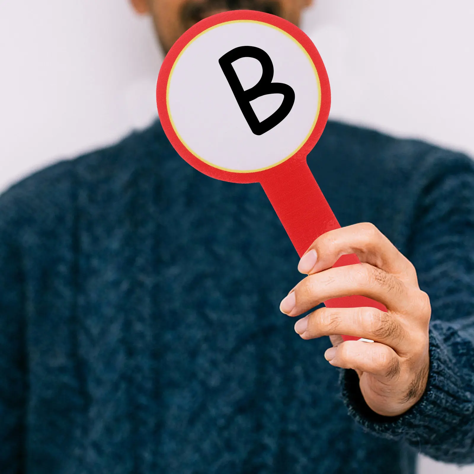 10Pcs 휴대용 점수판 쓰기 가능 건식 지우기 답변 패들 퀴즈 게임용 빈 점수판 교실 사용 핸드 보드