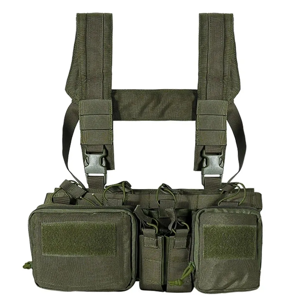 CS Match Wargame TCM Chest Rig Airsoft Tactical Vest Military Gear Pack Magazine Pouch Holster Molle System Waist Men Nylon Swat