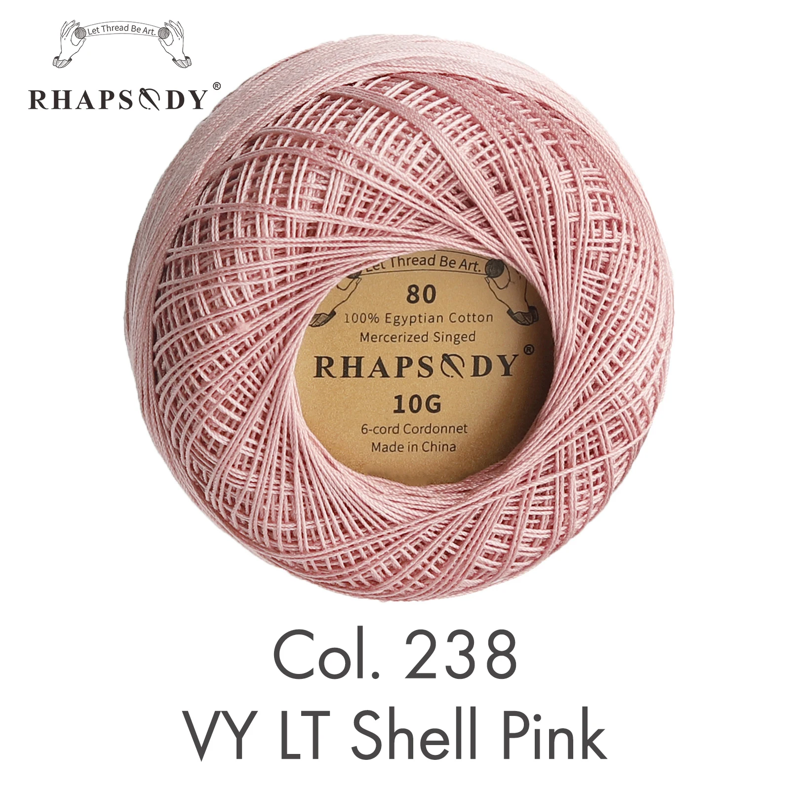 Rhapsody Größe 80 100% Ägyptische Baumwolle Doppelt Gesengter Mercerisierter Faden 10G 184 Yard Für Alle Nadelarbeiten Häkeln Zierknoten Stricken – Detail 16