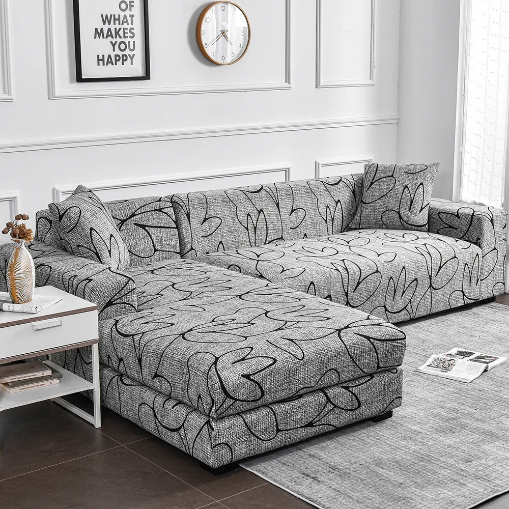 1pc Flower Printed Elastic Sofa Cover Antidirty Spandex Sofa Cover Furniture Protector for Bedroom Office Living Room Home Decor 4