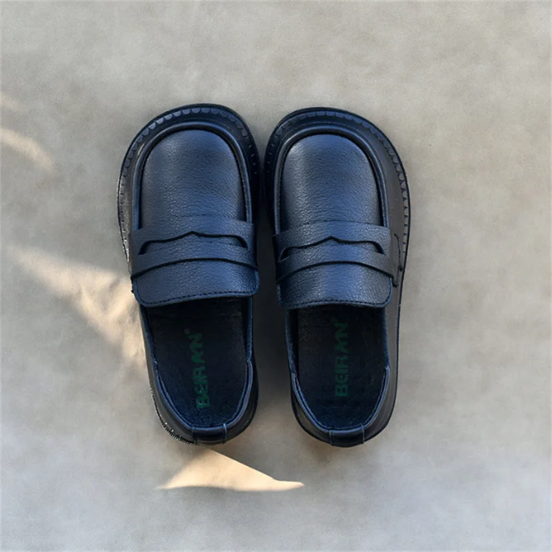 أحذية أطفال من الجلد الطبيعي 2025 أحذية أطفال للرب...