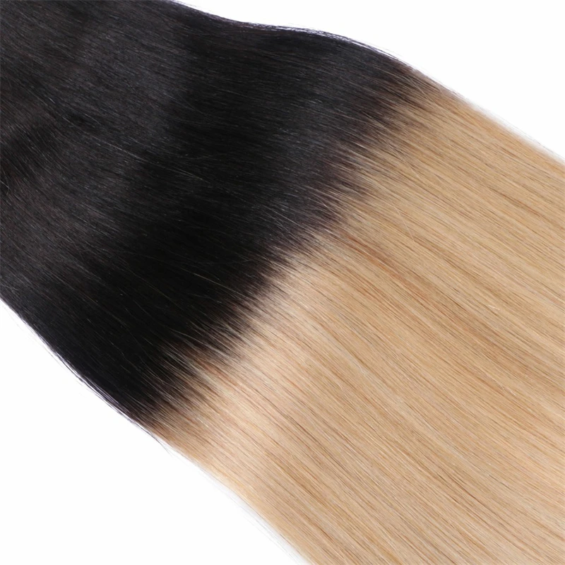 Ombre Straight T1B/613 Tape In Human Hair Extensions 28inch European Remy Double Sided Adhesive Skin Weft Virgin Hair Extensions
