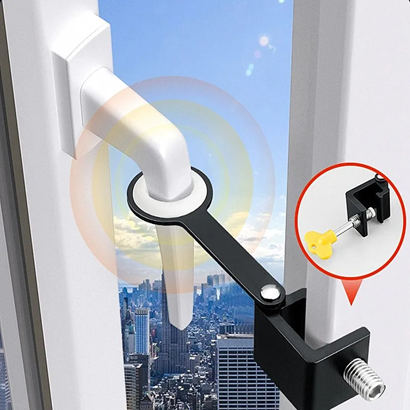 Aluminum Window Safety Lock Window Limiter Suitable For Window Sash Opening To The Outside Child Protection Latch