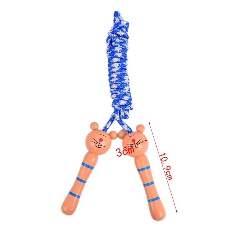 2M Lovely Cartoon Wood Handle Kids Children Skipping Jump Rope Sport Exercise Tool