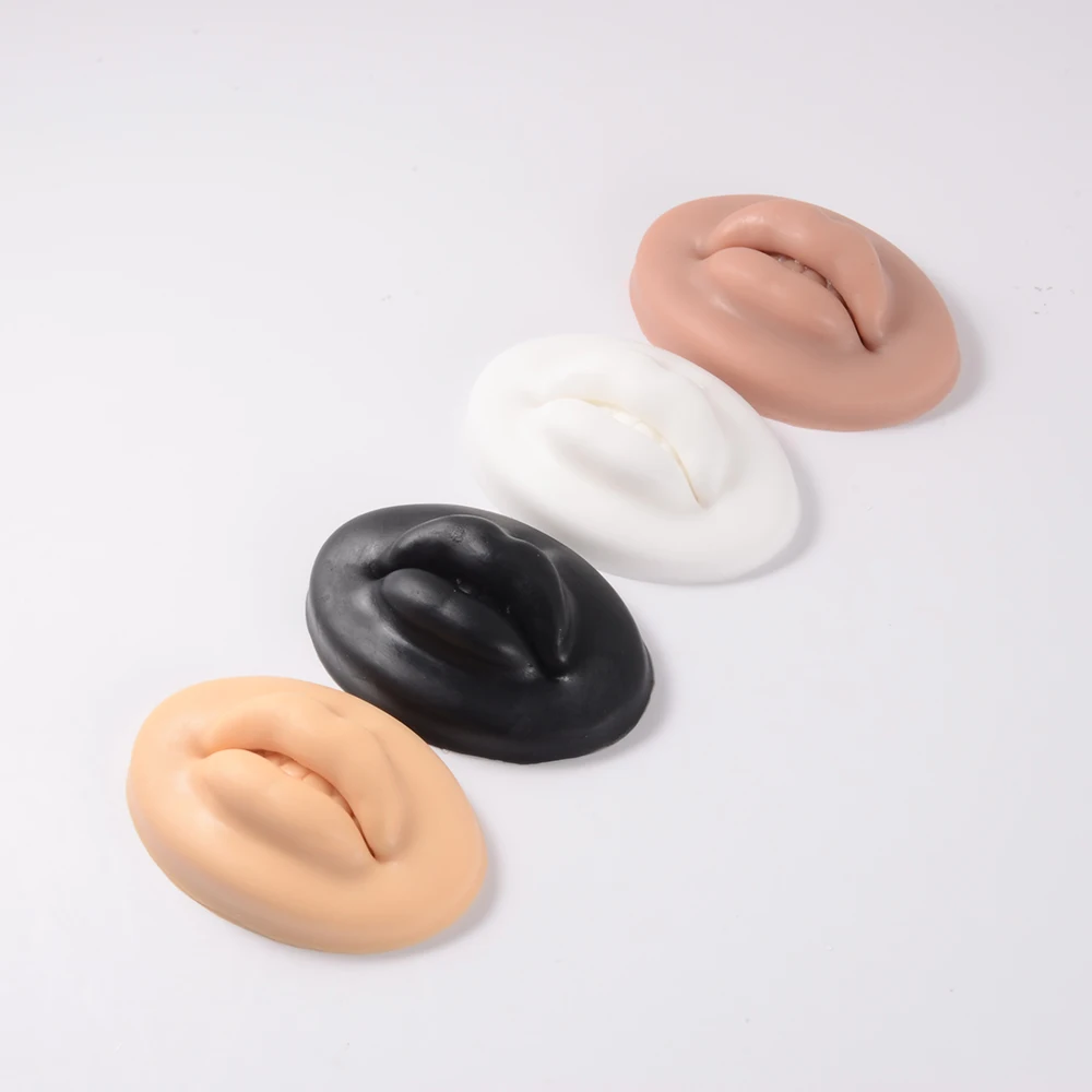 Silikon-Lippen-Piercing-Modell Mit Acrylständer – Flexibles Übungsmodell Für Schmuck & Ausbildung