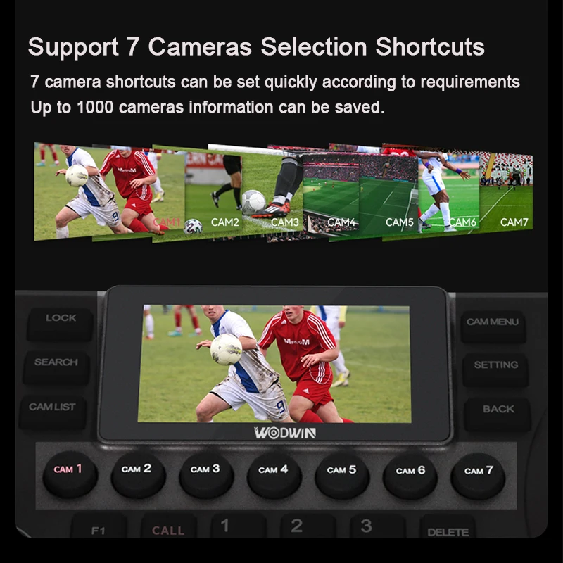 3 Inch LCD Screen 4D Keyboard NDI Ip Joystick PTZ Controller Live Steaming Camera Remote Control