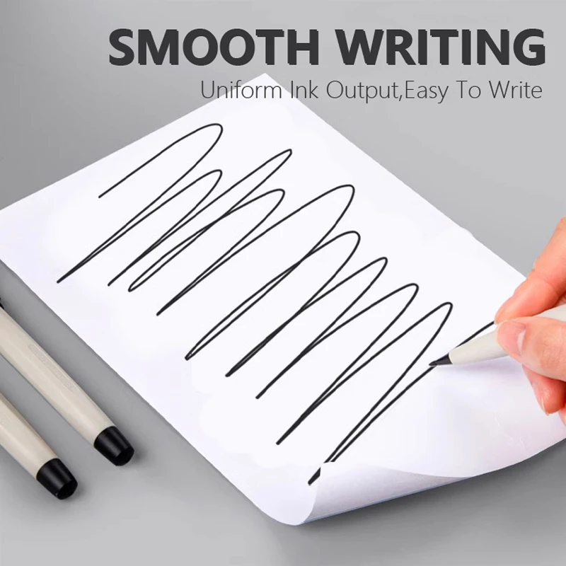 3 Colors/Set Black Red Blue Sign Pen 1.0mm Sketch Drawing Marker Pen for Teachers Correcting, Students Drawing, Art Line Marking