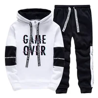 Tracksuit Men's Print Casual Hooded Sweatshirts 2 Piece Set Gym Jogging Outfits Men Daily Commuting Clothing Street Comfort Suit 1